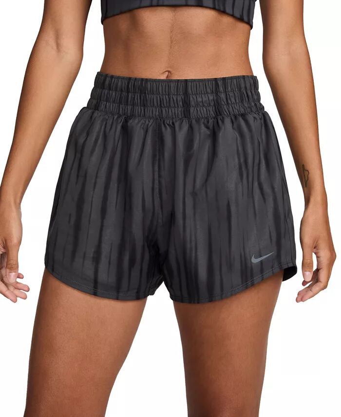 

Женские шорты One Dri-FIT с высокой талией и подкладкой с принтом Nike, серый