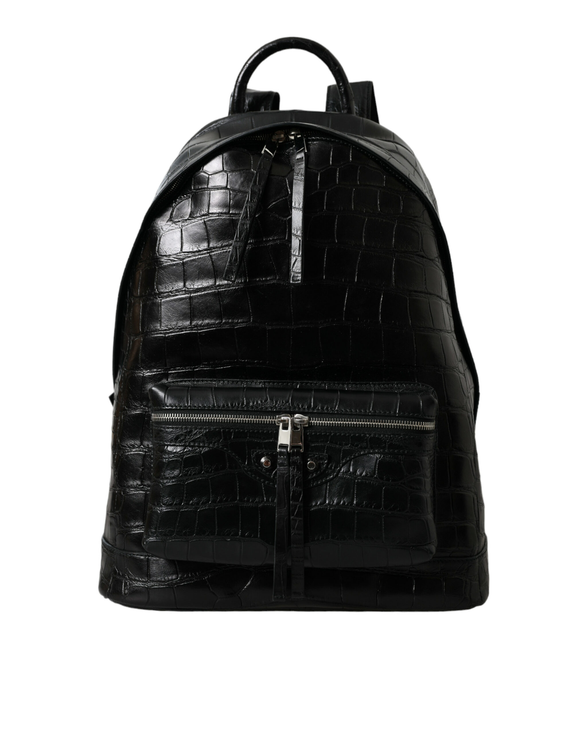 

Изысканный роскошный рюкзак из кожи аллигатора Balenciaga, черный
