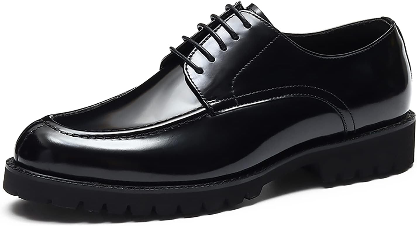 

Мужские оксфорды Santimon, повседневная и официальная обувь из натуральной кожи, дерби, модные туфли для смокинга и прогулок, черный