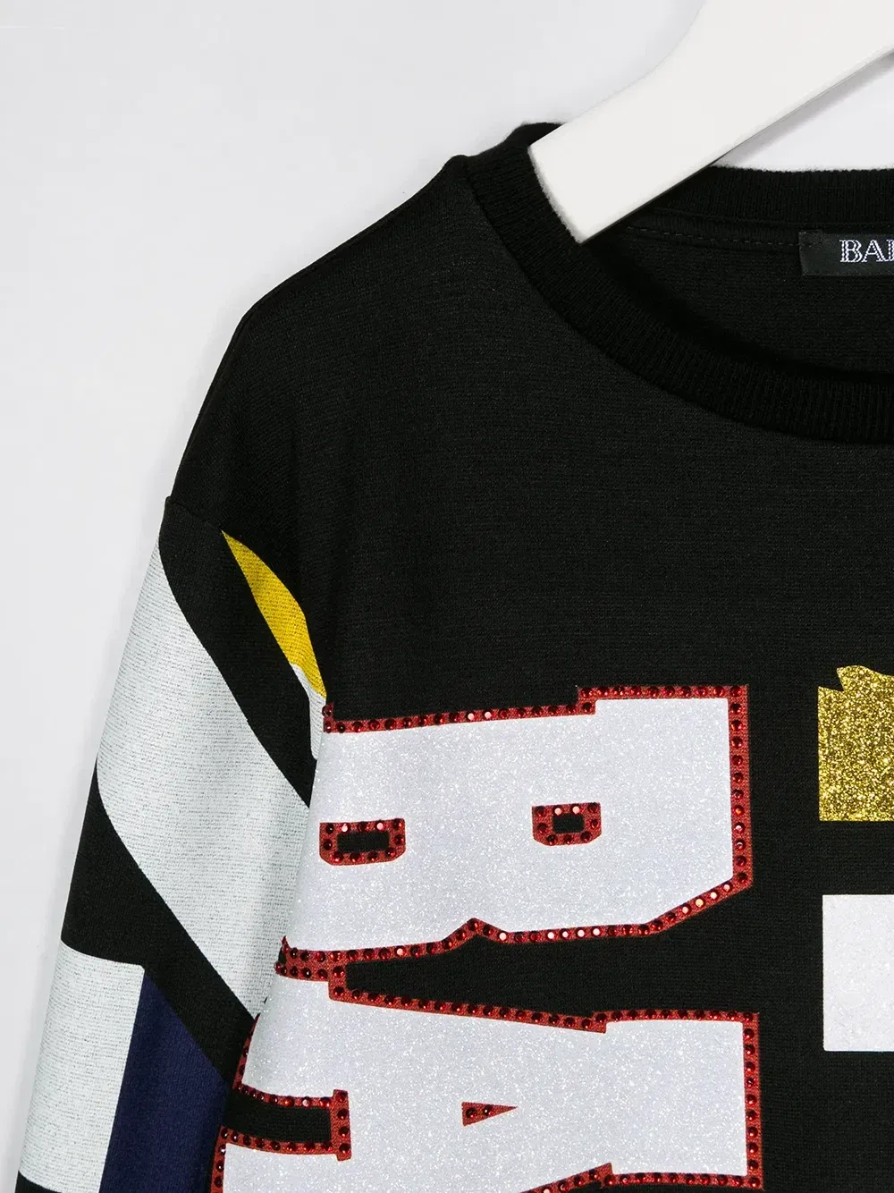 Рубашка с графичным принтом Balmain Kids, черный — фото 3