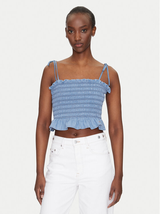 

Топ regular fit DW0DW20284 Tommy Jeans, синий