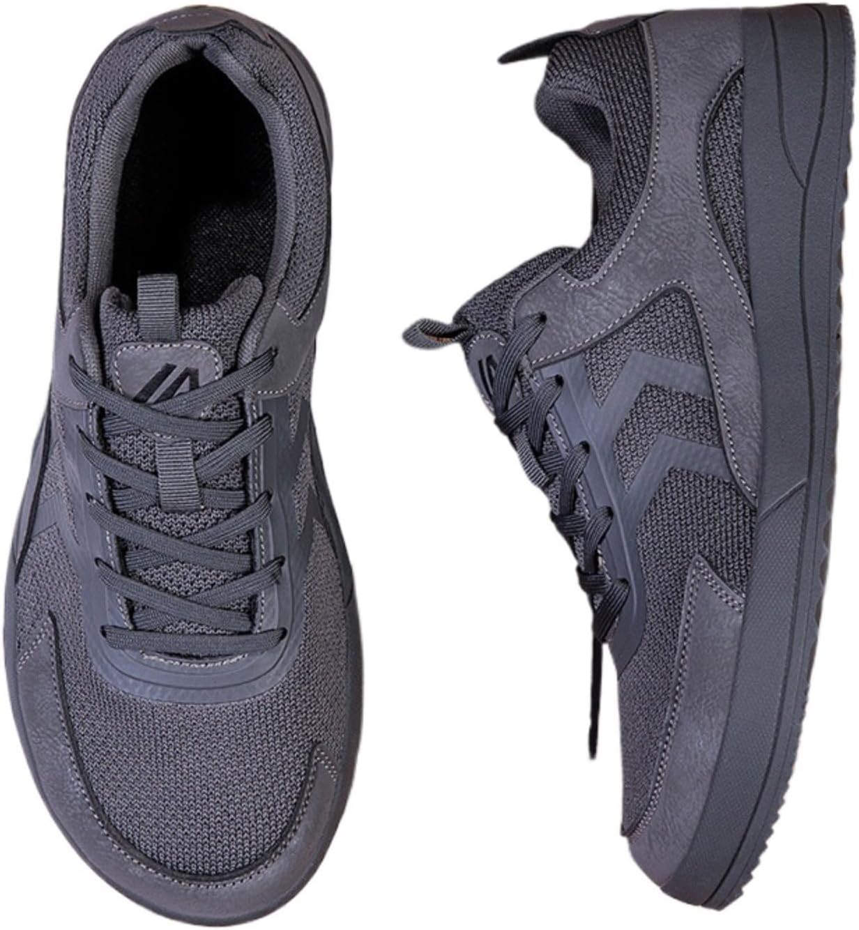 

Мужские походные кроссовки с широкой носочной частью - дышащие сетчатые беговые кроссовки с массивной подошвой, обувь на шнуровке для комфортной ходьбы для широкой стопы, для улицы и повседневного использования (черный, серый, зеленый) Azttoztto