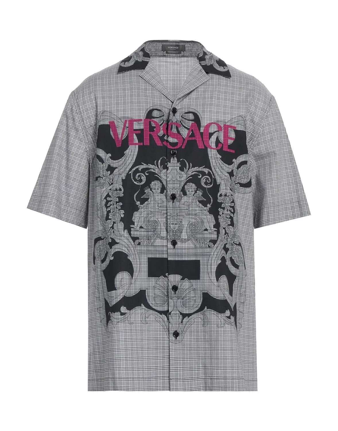 Рубашка с логотипом VERSACE черная
