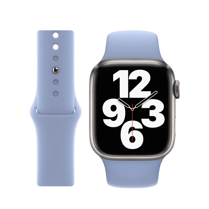 

Ремешок из силиконового материала, совместимый с Apple Biaodaige, Sky Blue