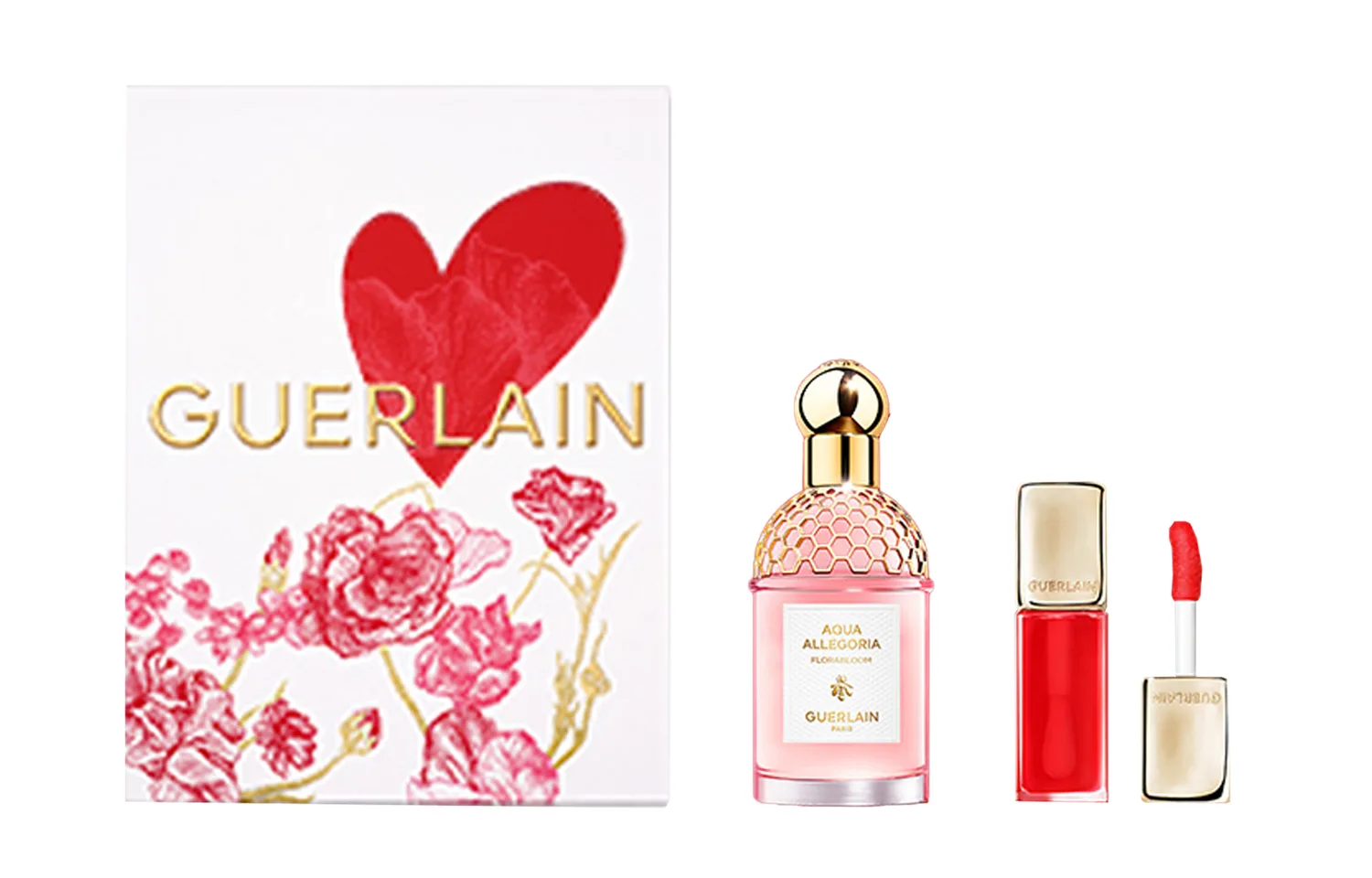 GUERLAIN Набор духов Eau De Toilette 520 Limited Miracle Garden Serums Lip Gloss 75 мл + 9,5 мл, Miracle Garden Eau de Toilette 75ml + Essence Lip Gloss #775 9.5ml