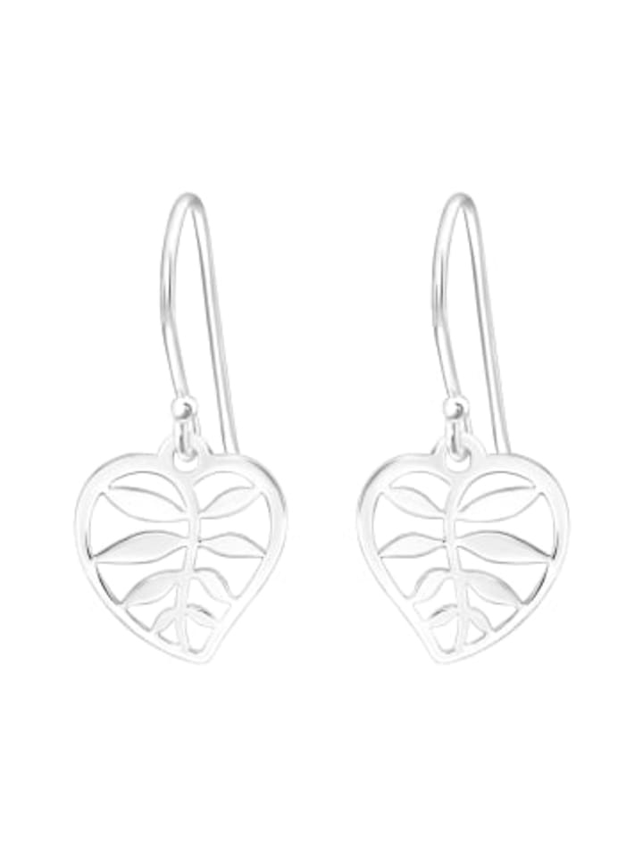 

Alexander York Серьги в форме сердца и листа из серебра 925 пробы, комплект из 2 штук