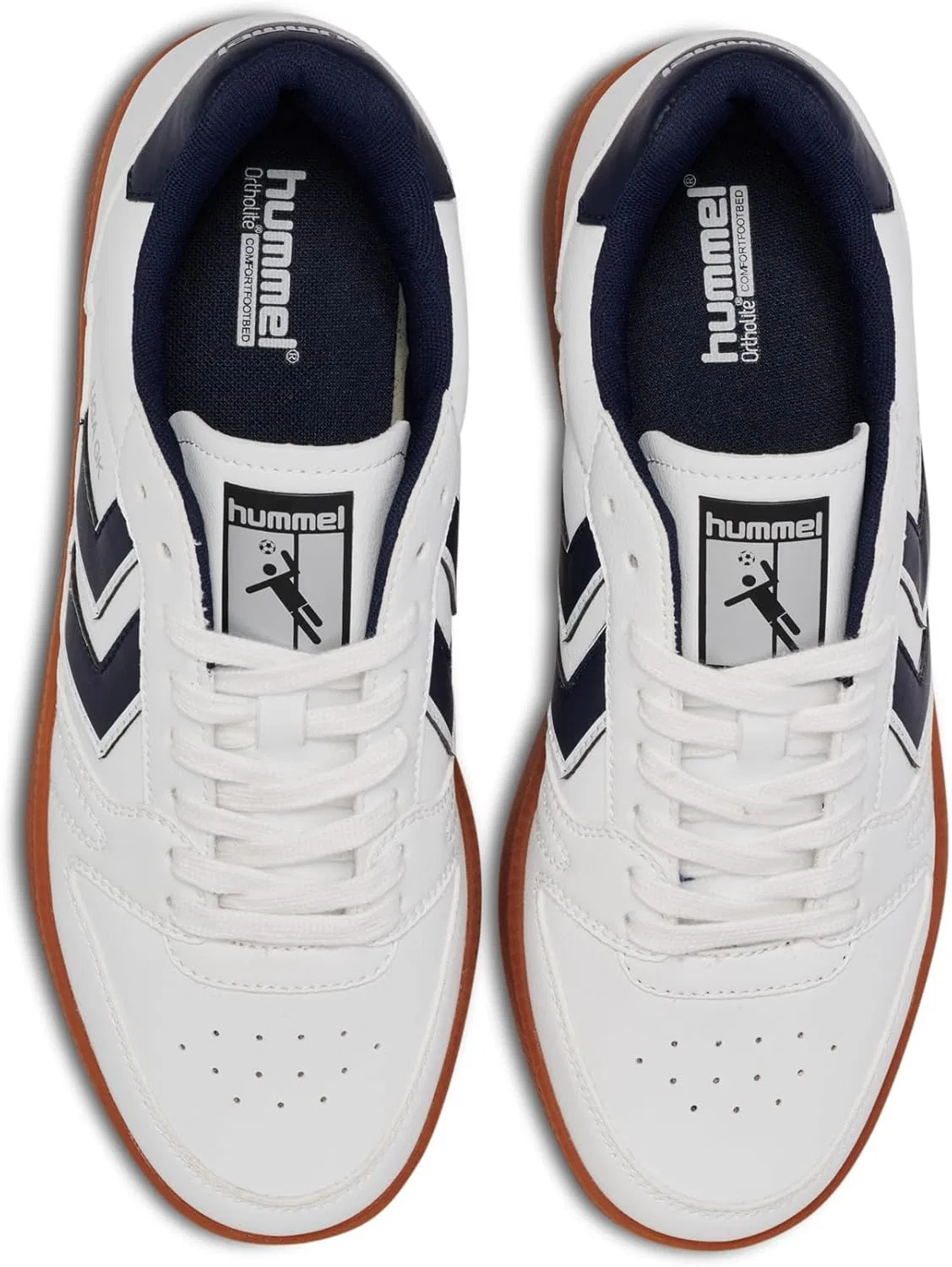 Кроссовки для игры в помещении Hummel Liga GK, белые, артикул 225343-7344 — фото 3