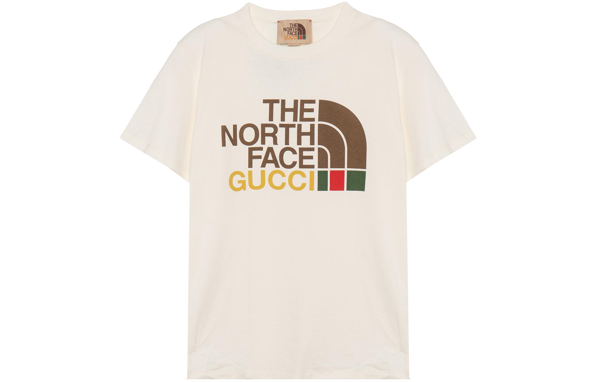 Футболка GUCCI The North Face Cotton, хлопковая, белый — фото 3