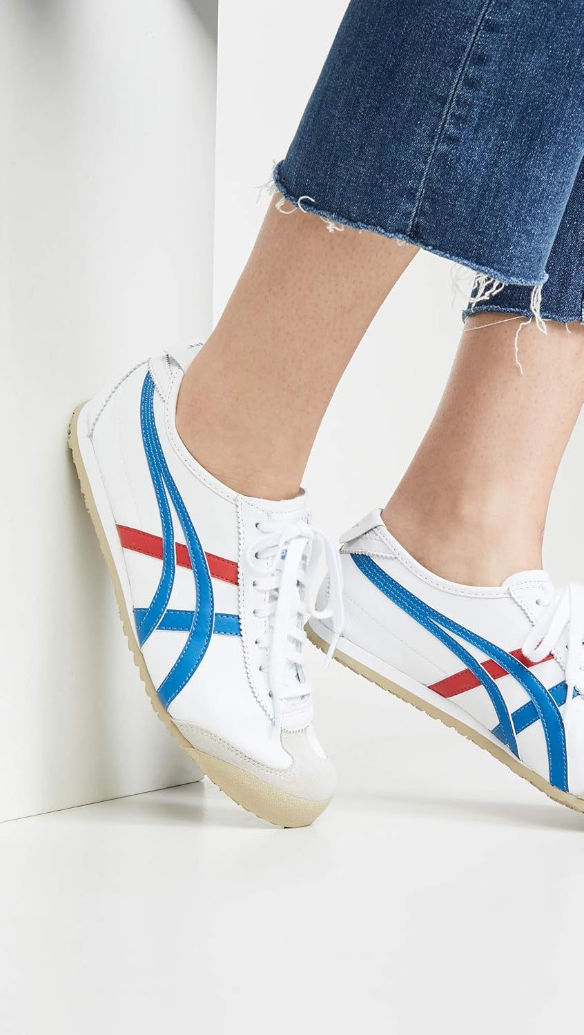 Кроссовки Onitsuka Tiger Unisex Adult Mexico 66, белый/синий — фото 3