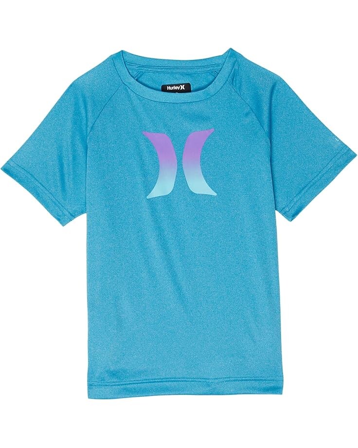 

Рубашка Hurley Kids Ombre Icon UPF Shirt, цвет Neptune Blue Heather