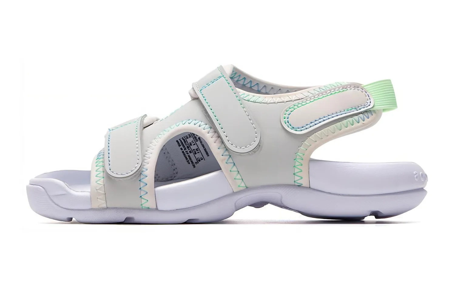 Nike Детские сандалии Sunray Adjust 6 с противоскользящей подошвой, амортизацией и вентиляцией, цвет зеленый, серый, белый
