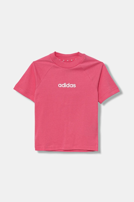 

Детская хлопковая футболка Adidas, розовый