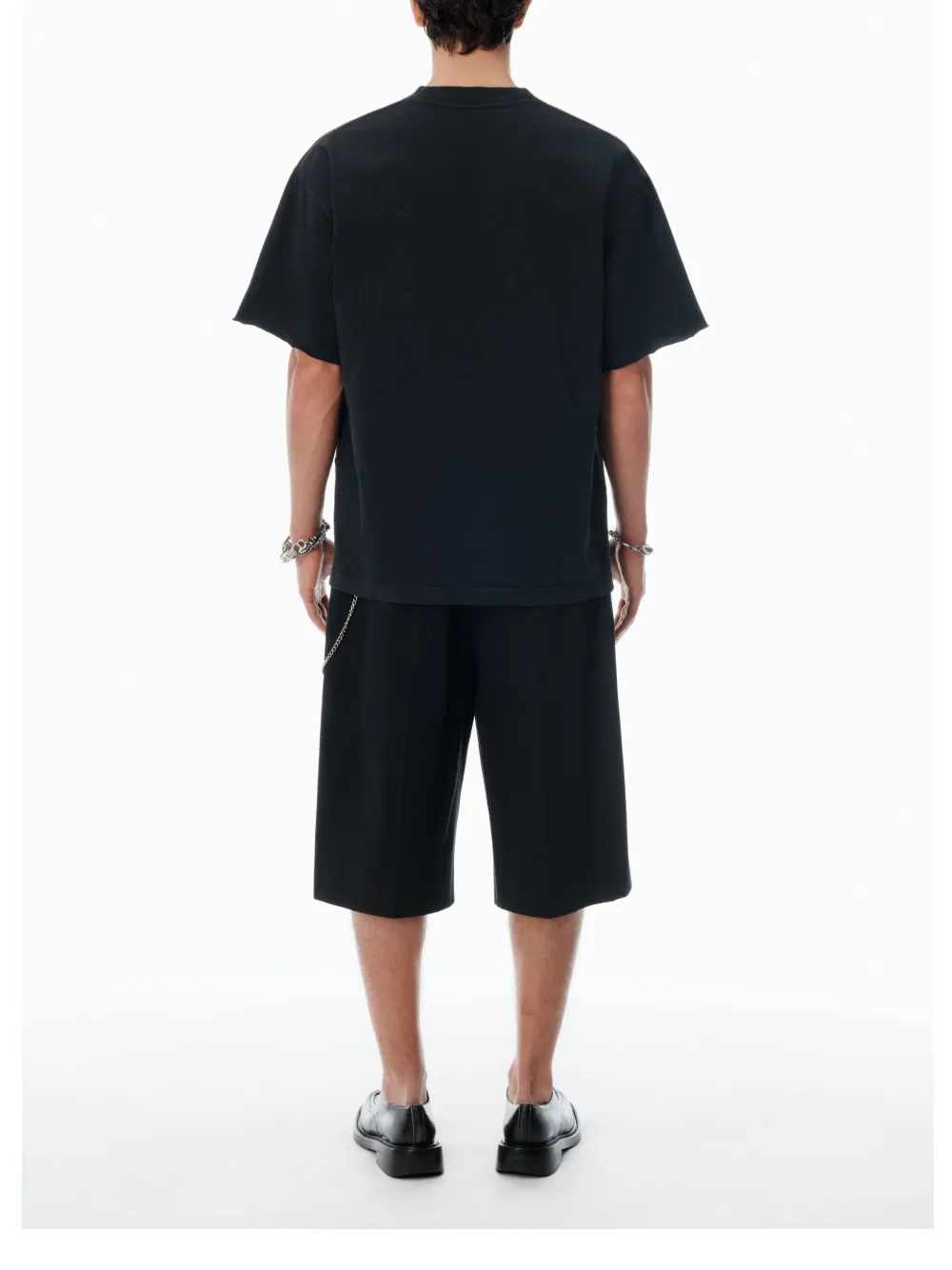 Хлопковая футболка с логотипом Alexander Wang, черный — фото 3