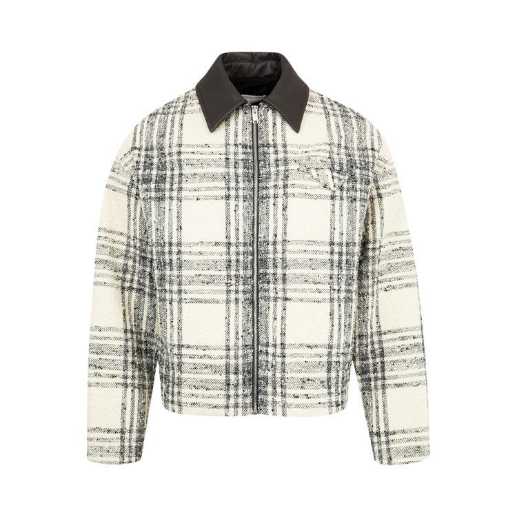 

Топ Bottega Veneta Plaid Blouson, Cream/Charcoal