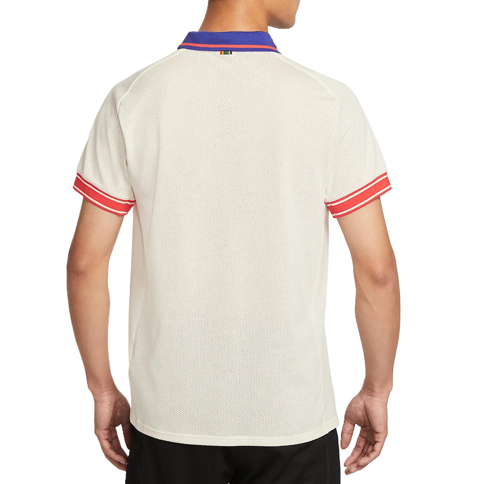 Court Heritage Men's Tennis Polo Nike, светло-слоновая кость/светло-красный — фото 3