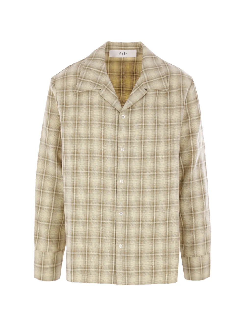 

Рубашка в клетку с лацканами «Ignacio» Sefr, бежевый