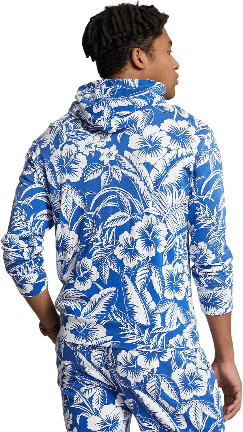 POLO RALPH LAUREN мужская тропическая цветочная спа-терри толстовка с капюшоном, Monotone Tropical — фото 2