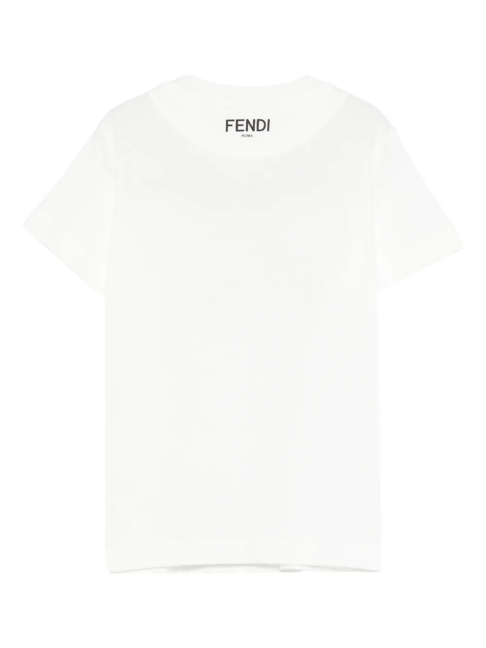 Футболка с принтом FENDI KIDS, белый — фото 2