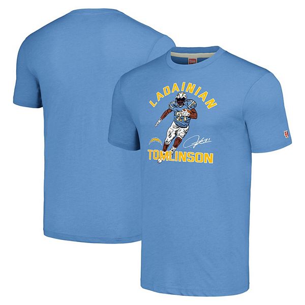 

Футболка трикотажная с карикатурой на игрока Los Angeles Chargers Ladainian Tomlinson, powder blue Unbranded