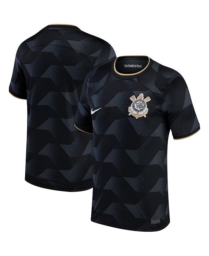 

Реплика выездной майки Big Boys Black Corinthians 2022/23 Nike, черный