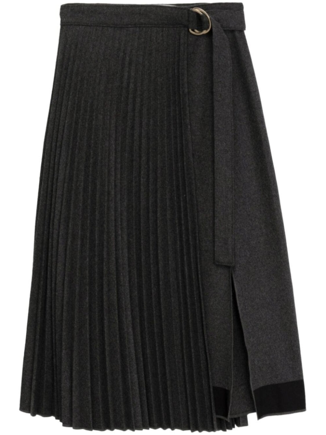 

Плиссированная юбка миди с поясом 3.1 Phillip Lim, серый
