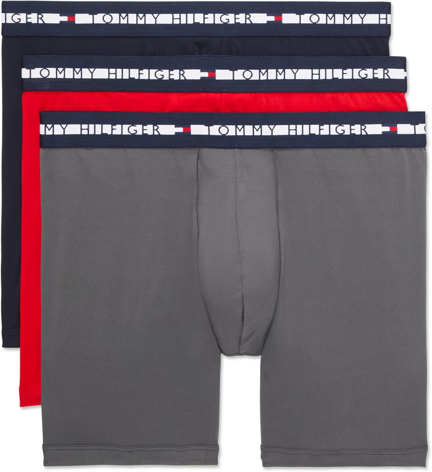 

Комплект из 3 мужских трусов-боксеров Tommy Hilfiger Comfort Plus, Dark Ash, Primary Red, Navy