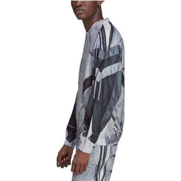 Куртка Men's adidas originals Logo Zipper Long Sleeves Jacket Gray, серый — фото 4