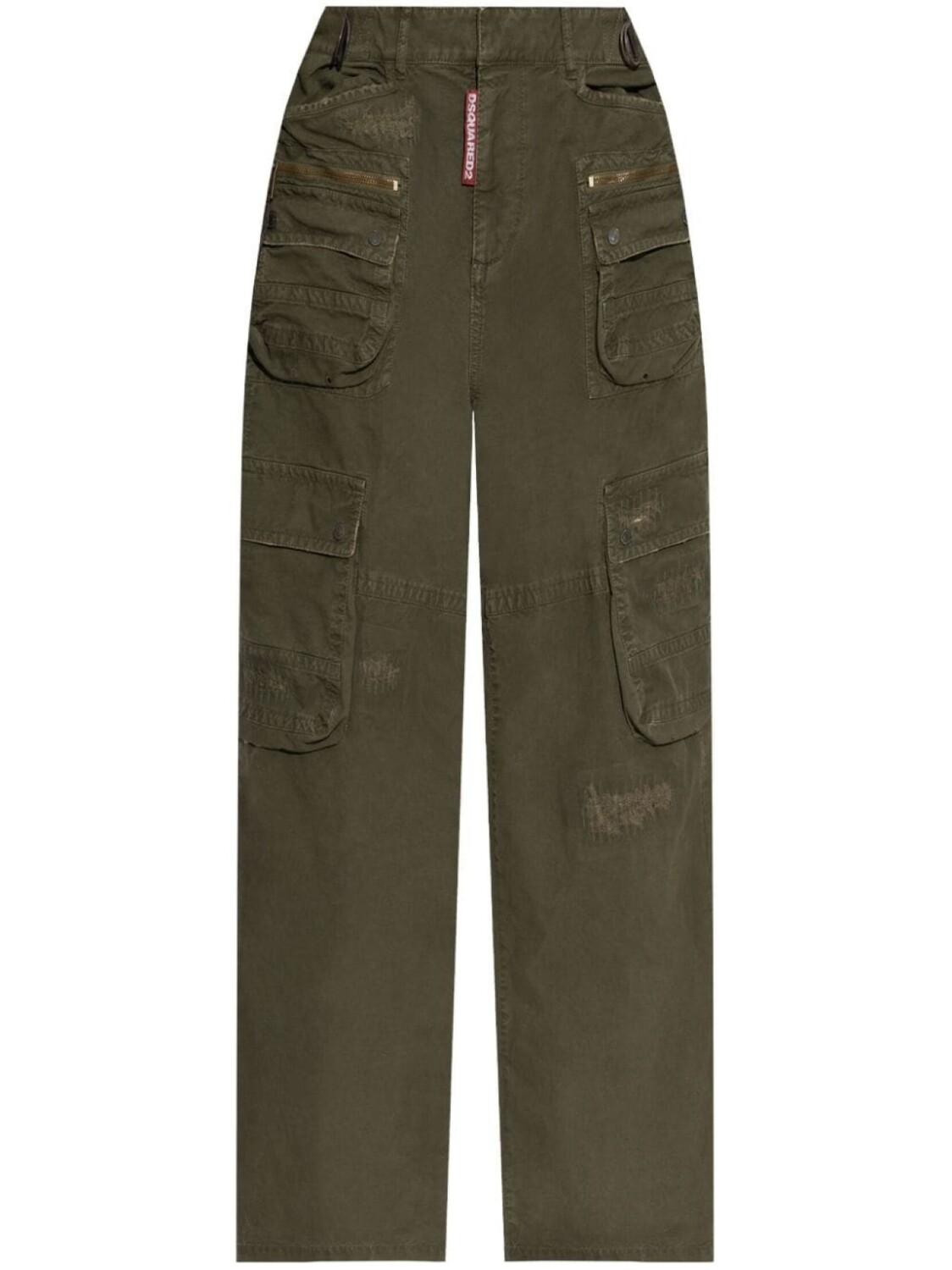 

Dsquared2 dSQUARED2 брюки карго из хлопка средней посадки, зеленый