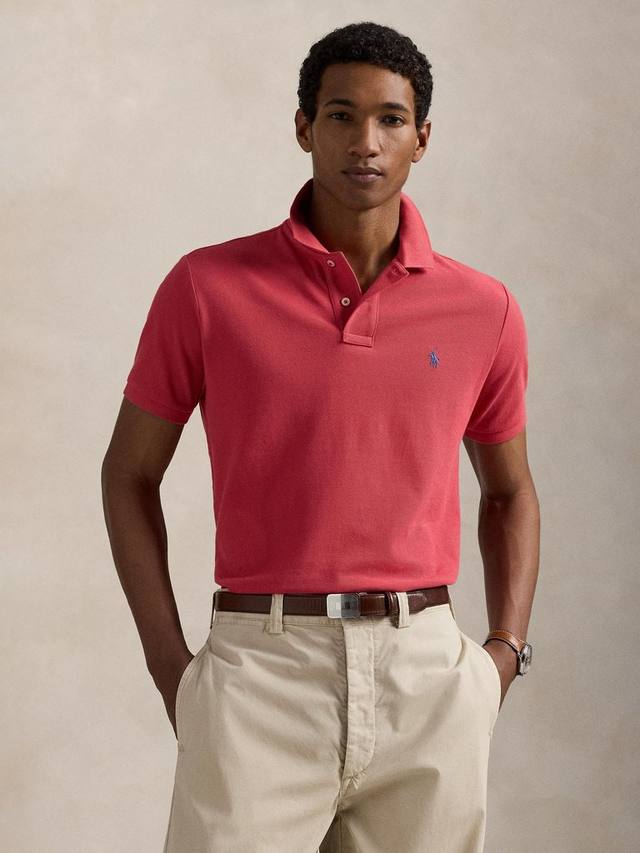 

Хлопковая поло Slim Fit с коротким рукавом Ralph Lauren, Classic Wine Multi