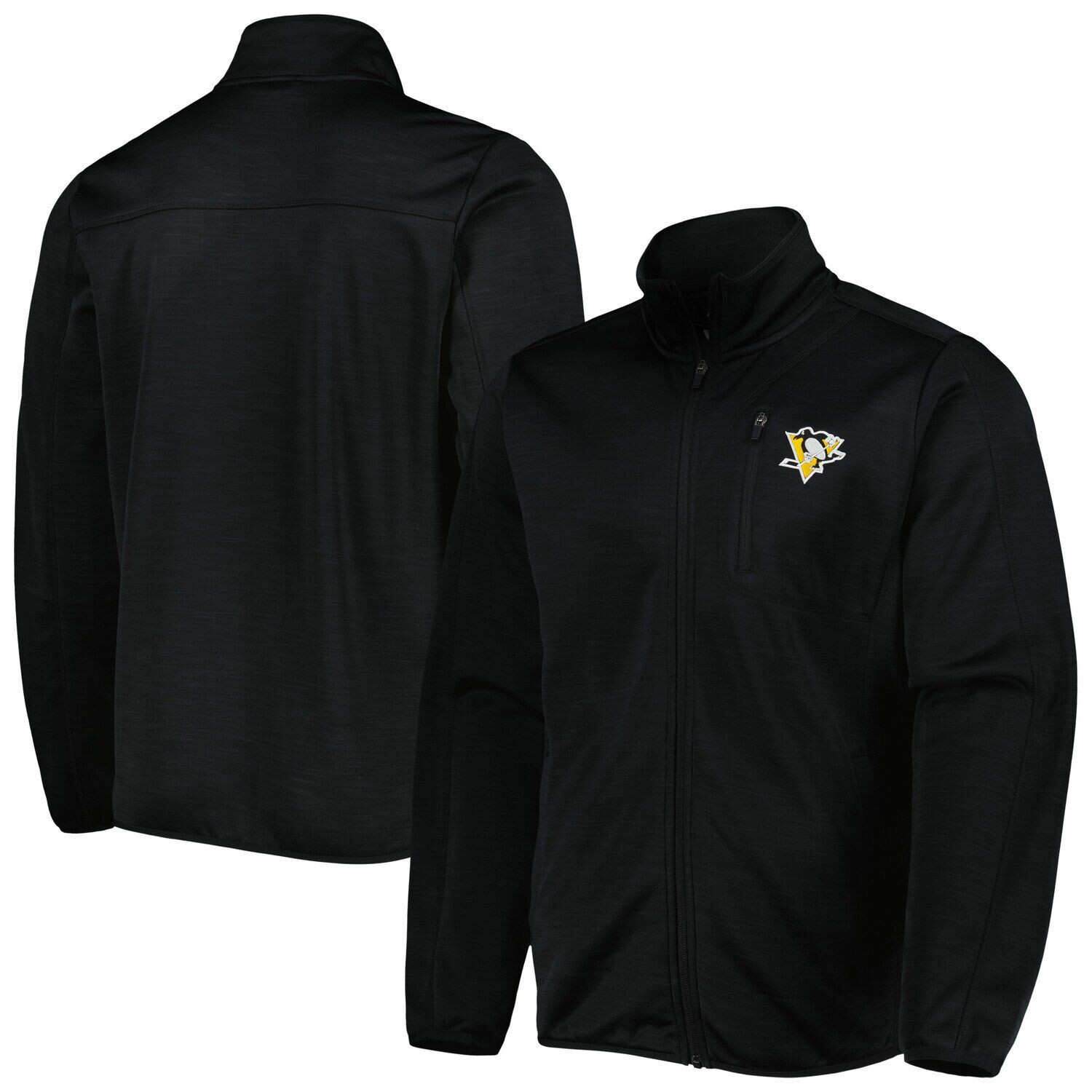 

Мужская спортивная куртка Carl Banks Black Pittsburgh Penguins Closer Transitional с молнией во всю длину G-III