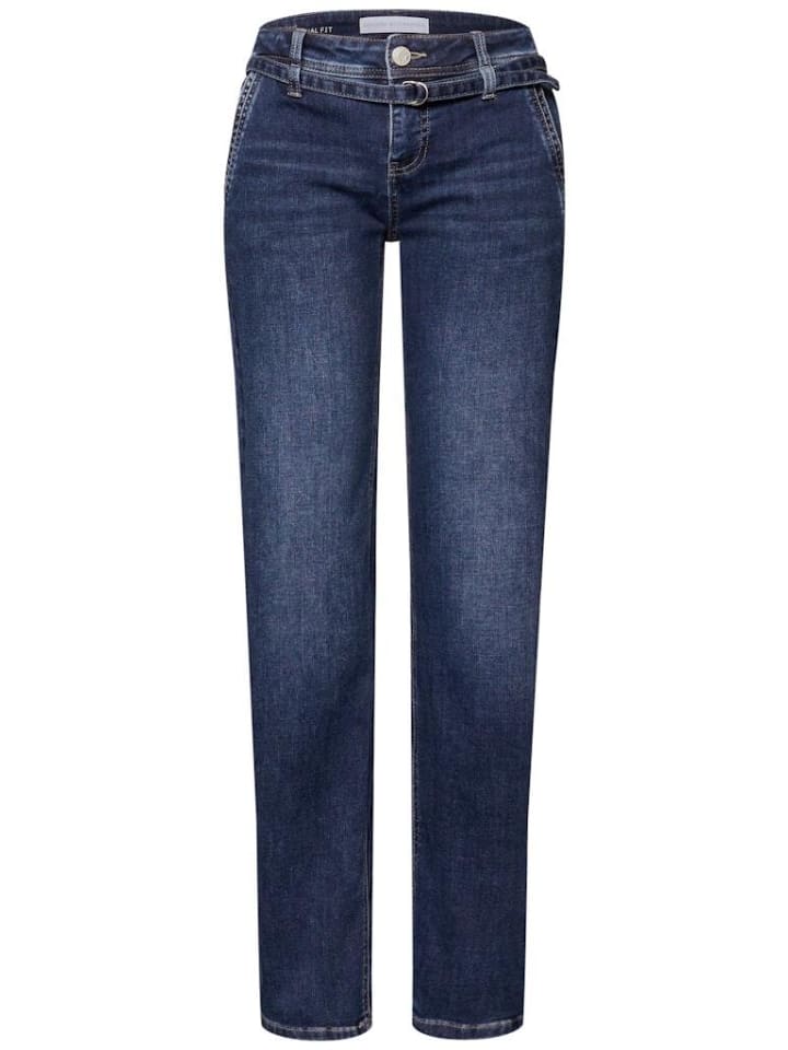 

Street One Джинсы темно-синего цвета, аутентичные, с эффектом потертости