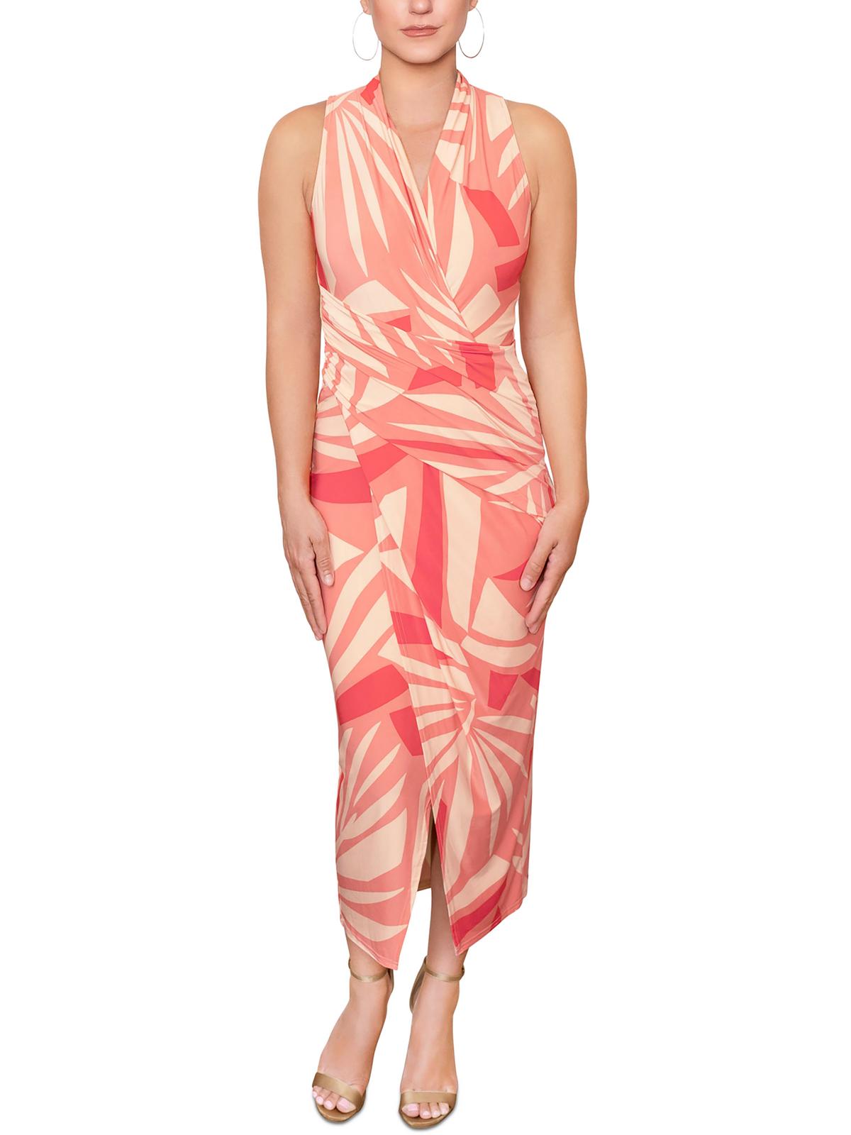 

Женское полосатое платье миди с имитацией запаха Rachel Rachel Roy, цвет pink palm