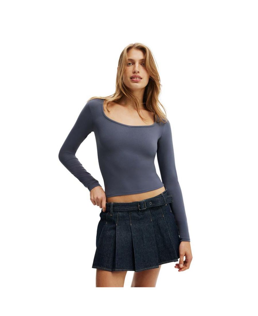 

Женская футболка с длинным рукавом Hold Me COTTON ON, Blue slate