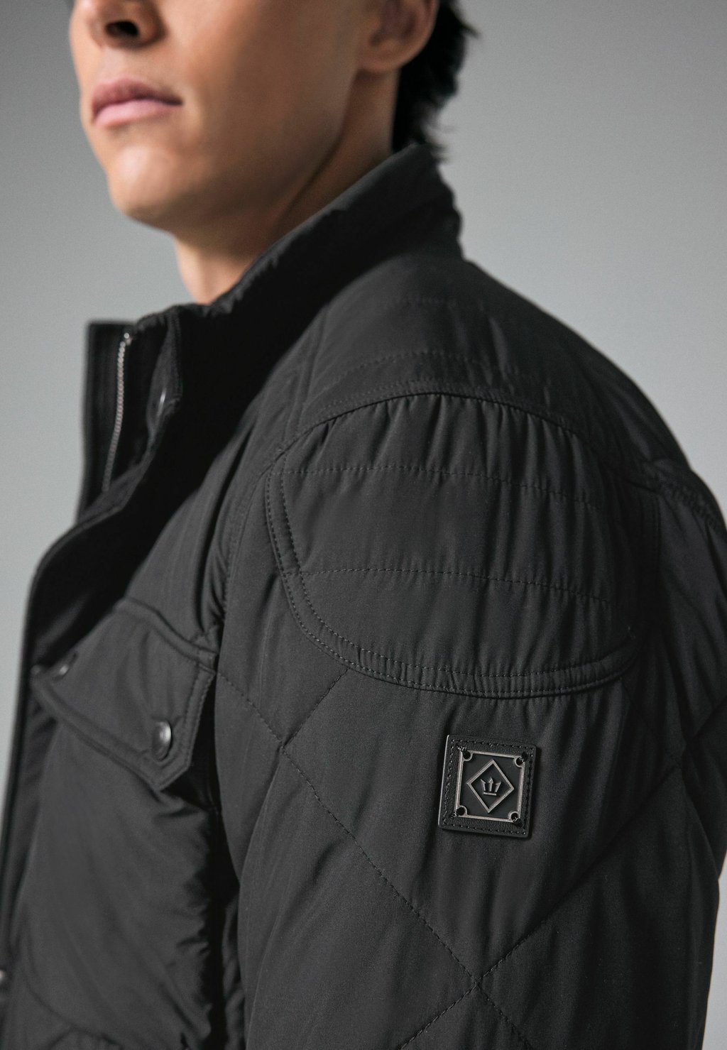 Зимняя куртка DIAMOND QUILTED BIKER Next, черный — фото 2
