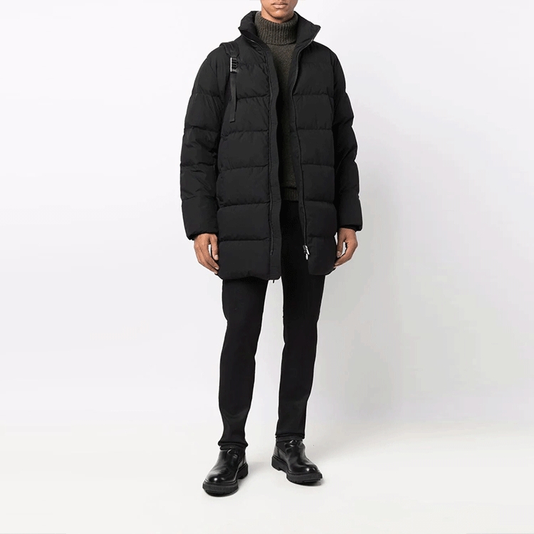 EMPORIO ARMANI Стеганая утепленная куртка на молнии, Black — фото 4