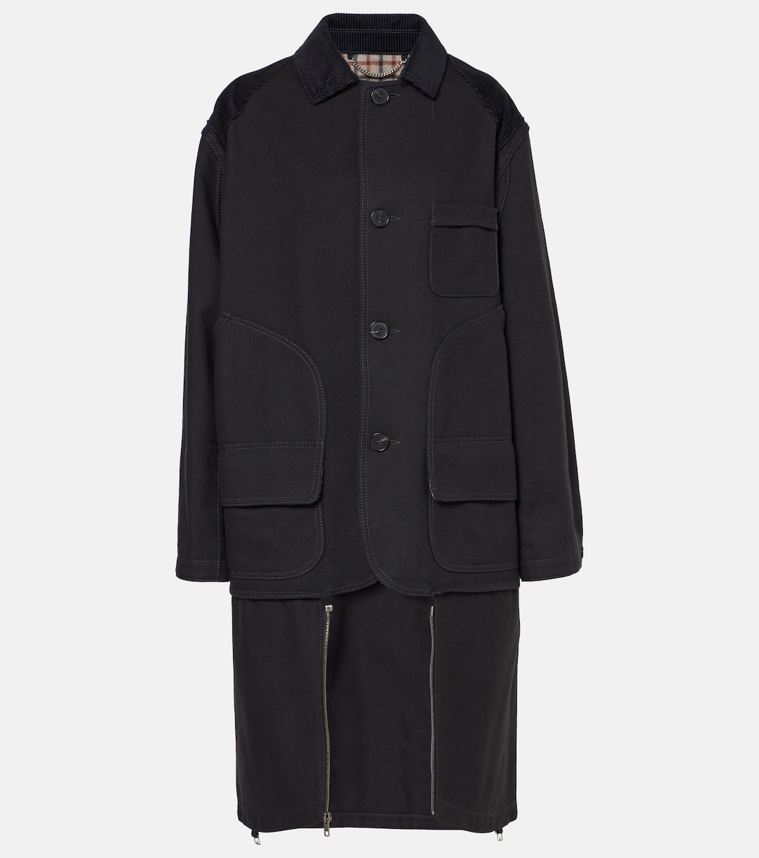 

Пальто из хлопка и шерсти Maison Margiela, черный