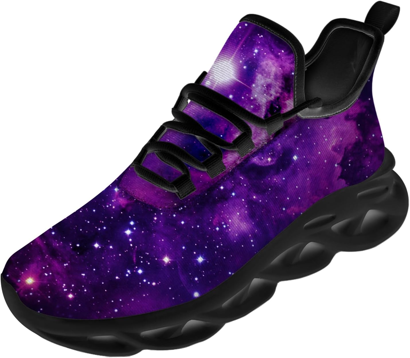 

Кроссовки Ciadoon Galaxy для мужчин и женщин, для бега по дорогам, нескользящие, для ходьбы, тенниса, кросс-тренинга, идеальные в подарок, пурпурный