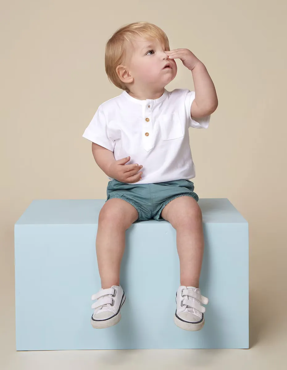 

Baby boy футболка с коротким рукавом и пекарем Gocco, белый