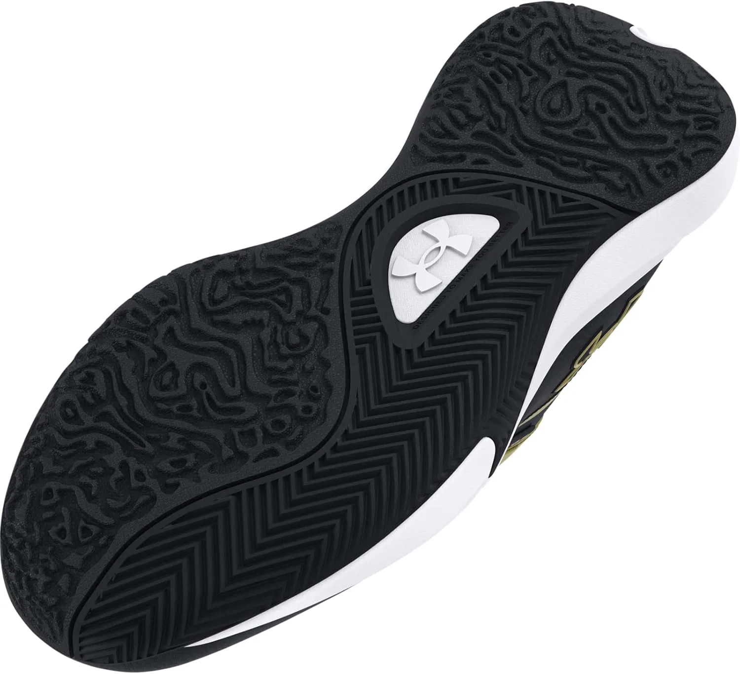 Баскетбольные кроссовки Under Armour GS Lockdown 7 (европейская версия), Black Metallic Gold — фото 4