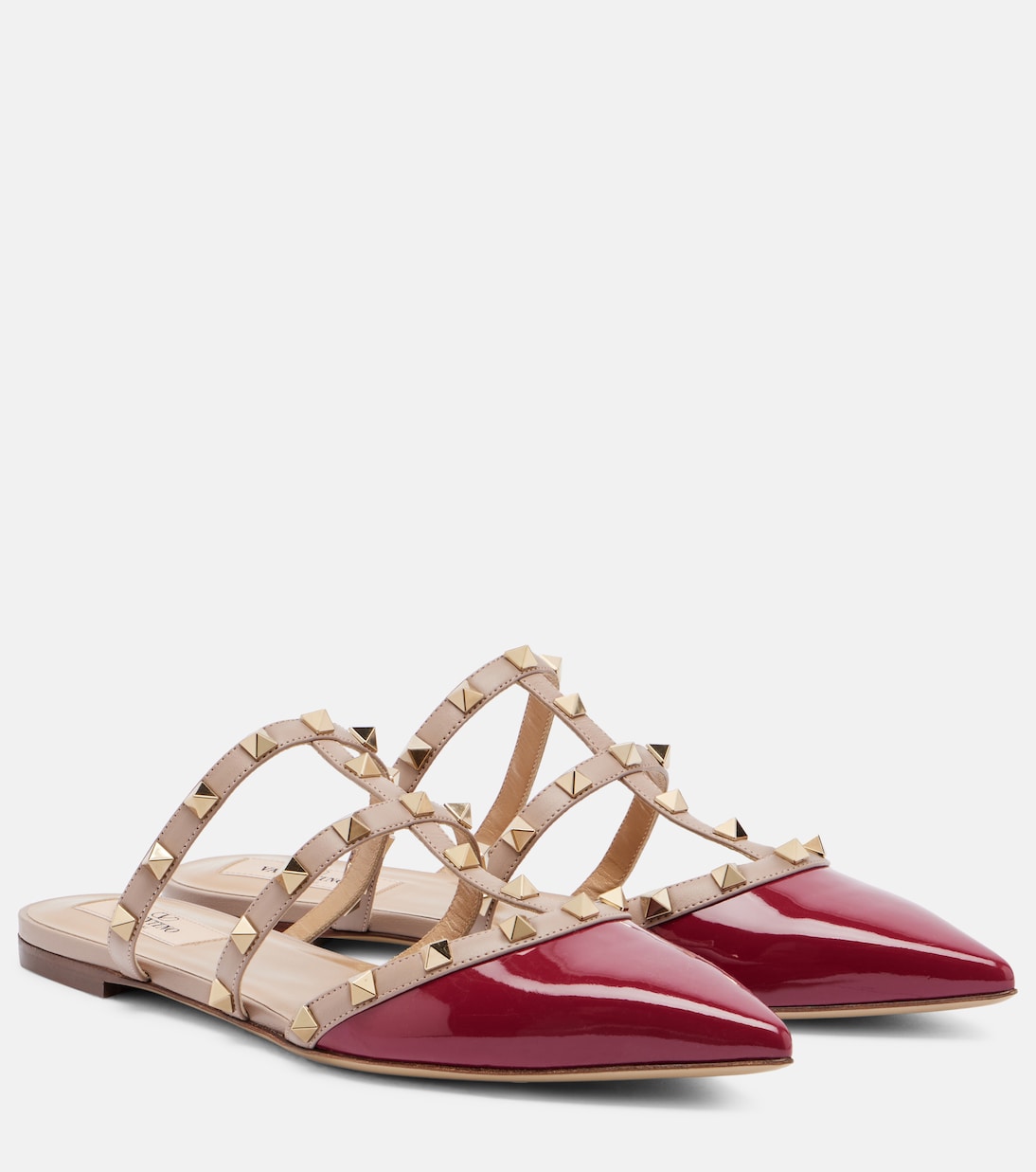 Кожаные мюли Rockstud Valentino Garavani, Insolent/Poudre