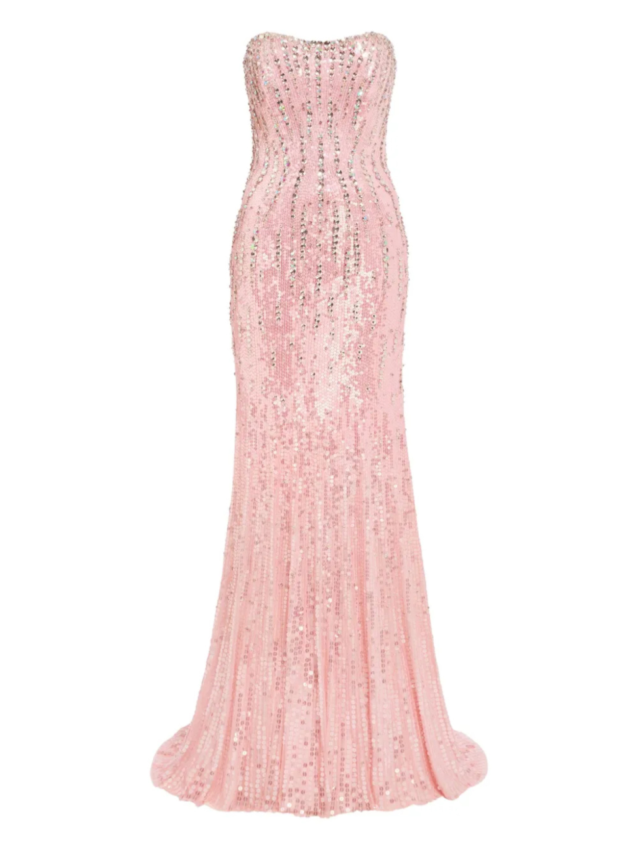 

Платье Jenny Packham, украшенное пайетками, розовый