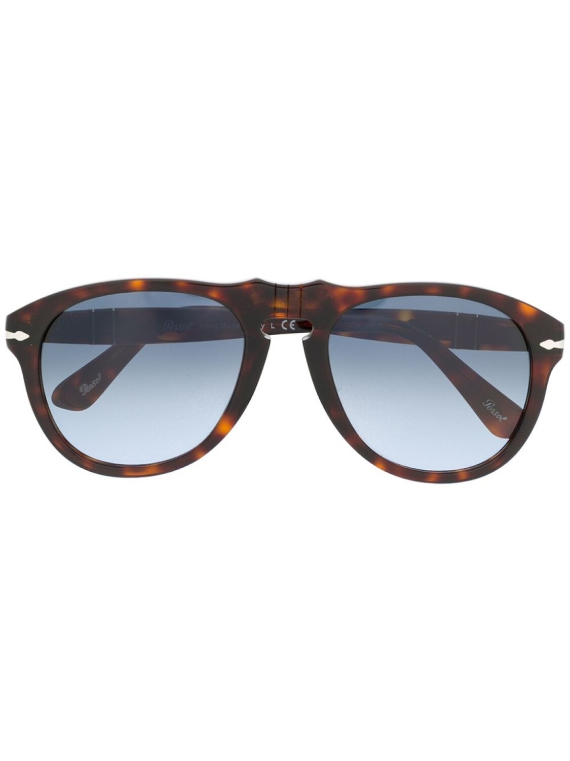 

Persol солнцезащитные очки в круглой оправе, коричневый