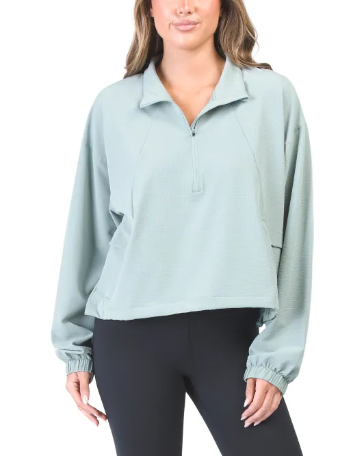 

Укороченная куртка на молнии до половины длины из жатого хлопка Andrea Mini Mini 90 Degree By Reflex, зеленый