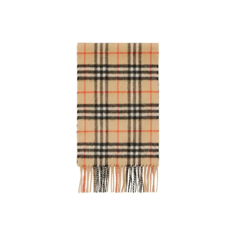 

Burberry Детский кашемировый шарф в клетку винтаж, Beige