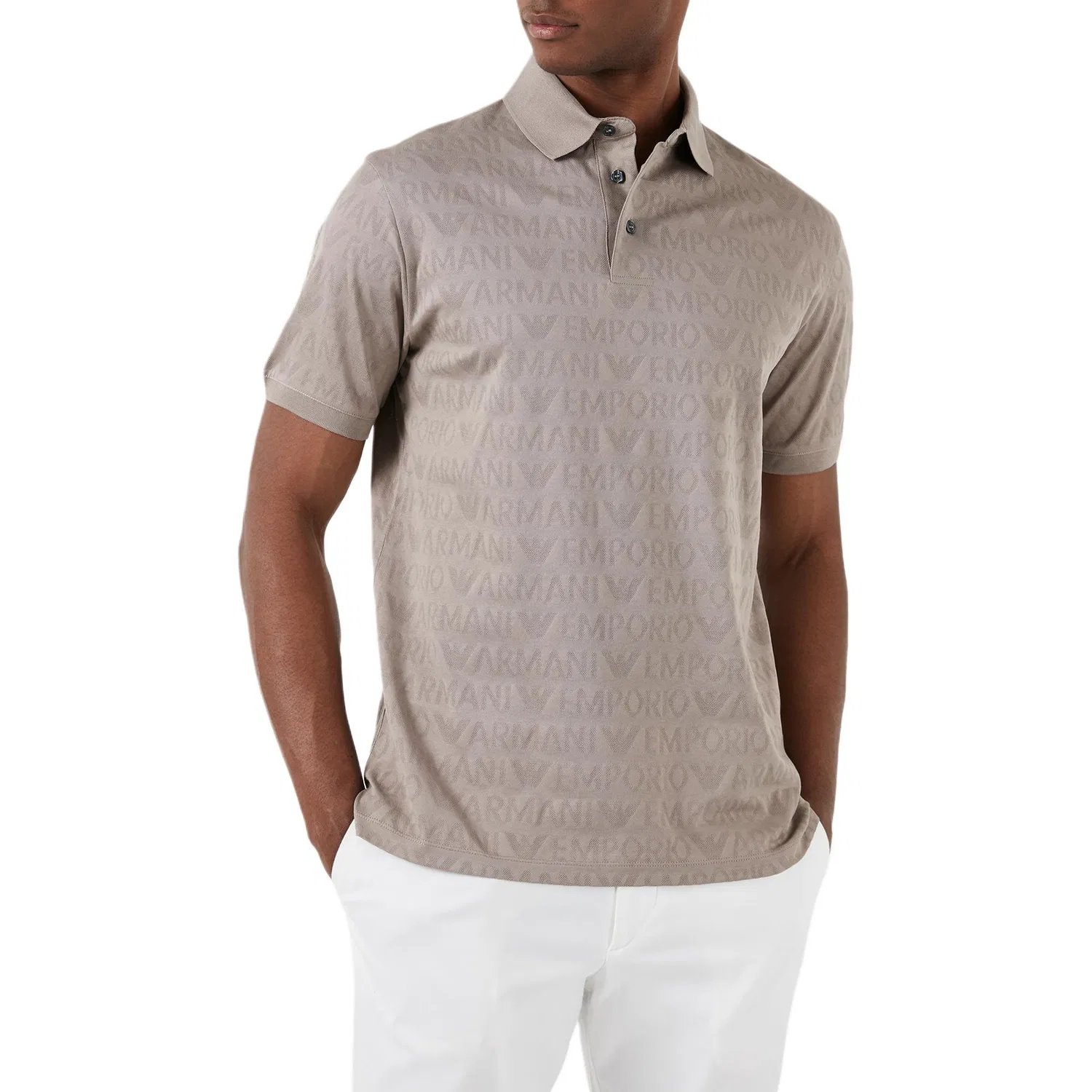 Поло мужское бежевое EMPORIO ARMANI, Beige
