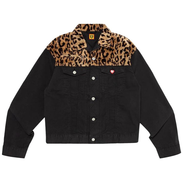 

Куртка Human Made Leopard Denim Work Jacket Black, черный