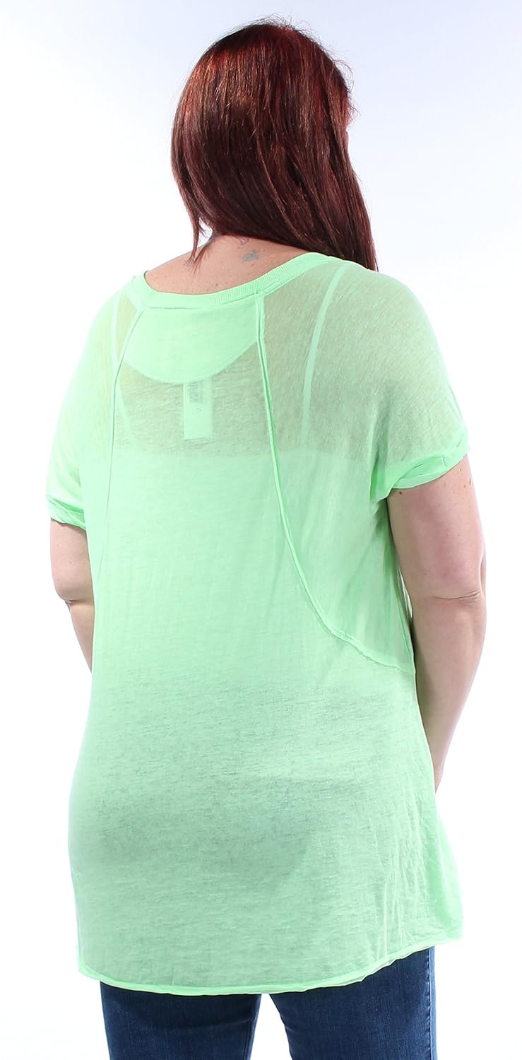 Женская прозрачная туника с V-образным вырезом Calvin Klein Performance, Green — фото 2