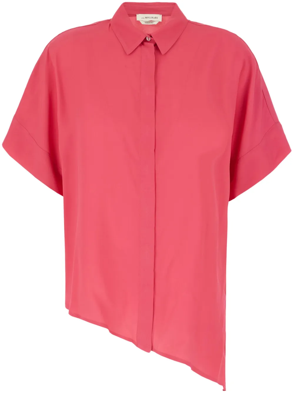 

Рубашка с асимметричным подолом Anna Molinari, розовый