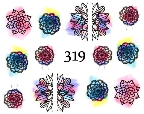 

Водные наклейки для ногтей - №319, inna