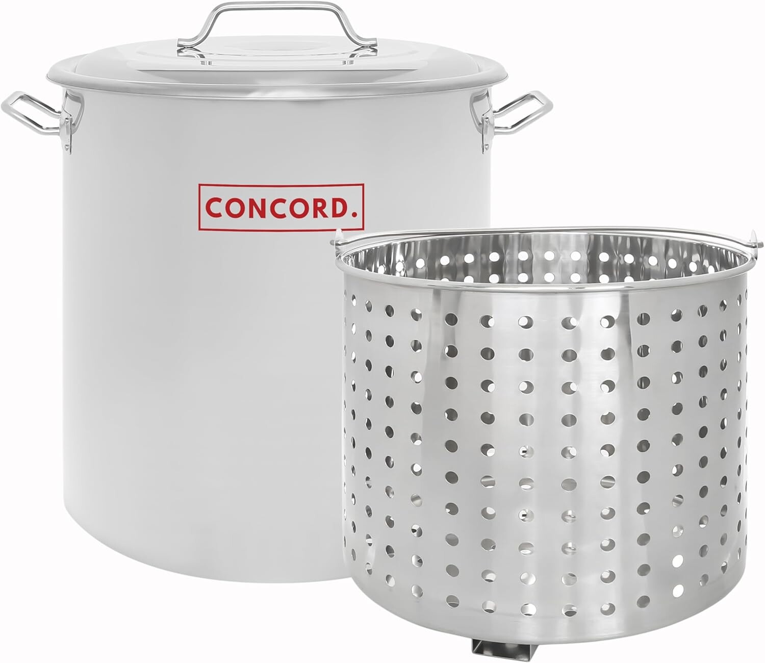 

Кастрюля CONCORD из нержавеющей стали с корзиной для пароварки. Посуда, отлично подходящая для варки и приготовления на пару (40 литров), Stainless Steel